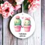 Personalised Cute Cactus Couple Love Decoration I, thumbnail 1 of 2