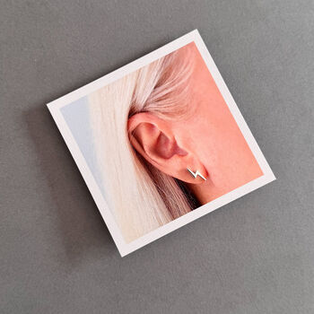 She’s Electric Sterling Silver Lightning Bolt Earrings – Oasis Inspired Gift, 7 of 10