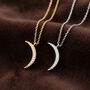 Gold Or Silver Women’s Dainty Crescent Moon Necklace, Celestial Jewellery Gift For Her, thumbnail 1 of 6
