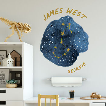 Personalised Star Sign Wall Sticker Room Decor, 3 of 5