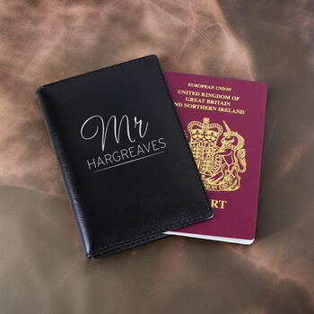 Personalised Mr And Mrs Black Passport Holders, 3 of 6