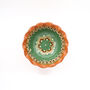 Ceramic Fruit Bowl With Stand In Forest Green Colour, thumbnail 2 of 3