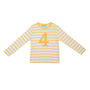 Buttercup + White Breton Striped Number/Age T Shirt, thumbnail 6 of 7
