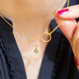 30th Birthday Gold Plated Circles Birthstone Necklace, thumbnail 1 of 10