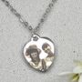 Photo Engraved Stainless Steel Silver Heart Necklace, thumbnail 1 of 13