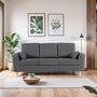 Three Seater Sofa Comfortable Fabric Sofa With Cushions, thumbnail 4 of 12