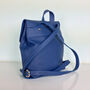 Handcrafted Small Royal Blue Backpack, thumbnail 3 of 6