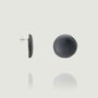 Oscar Stud Earrings | Concrete Studs In Black, thumbnail 2 of 4