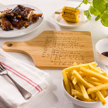Father's Day Handwriting BBQ Recipe Chopping Board, 5 of 11