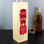 Personalised Christmas And New Year Wooden Bottle Box, thumbnail 1 of 2