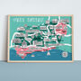 West Sussex Map Print, thumbnail 1 of 2