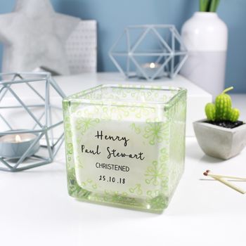 Christening Square Scented Candle, 4 of 12