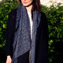 Embroidered Lace Skinny Cotton Blend Scarf, thumbnail 5 of 12