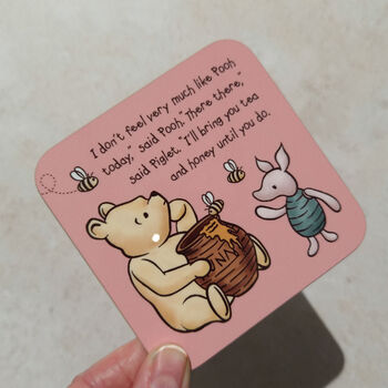 Set Of Four Winnie Coasters | A.A. Milne Quotes | Gloss Mdf Drink Coasters, 6 of 12