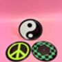 Peace Yin Yang Check Set Three Seven' Mini Record Decor, thumbnail 6 of 6