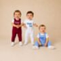 Personalised 1st And 2nd Birthday Embroidered Baby Dungarees, thumbnail 2 of 9