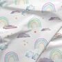 Pastel Rainbows And Clouds Blackout Nursery Curtains, thumbnail 2 of 4