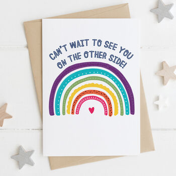 Rainbow Friendship Card 'Can't Wait To See You', 2 of 2
