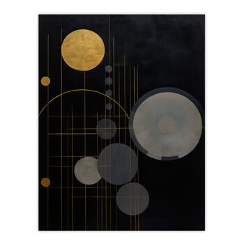 Golden Soot Abstract Black Grey And Gold Wall Art Print, 6 of 6