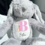 White Personalised Bunny Soft Toy Girl, thumbnail 3 of 5