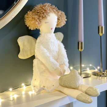 Plush Angel Fairy Princess Doll With Heart, 3 of 6