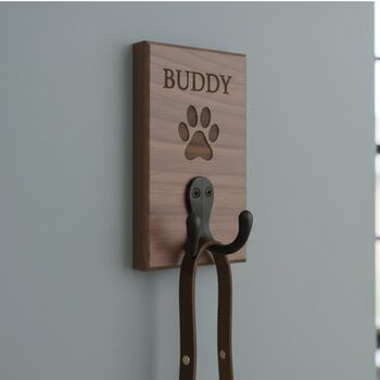 Personalised Solid Oak Or Walnut Wall Hook, 7 of 8