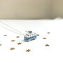 Sterling Silver Camper Van Enamel Necklace, thumbnail 6 of 9