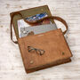 Personalised Large Brown Leather Messenger Bag, thumbnail 5 of 9