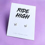 Ride High Sterling Silver Horse Earrings, thumbnail 1 of 3