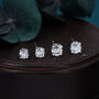 Sterling Silver Cz Stud Earrings, thumbnail 3 of 12