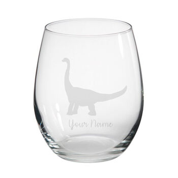 Personalised Brontosaurus Engraved Glass, 2 of 6