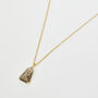18ct Gold Shield Salt And Pepper Diamond Necklace, thumbnail 2 of 2