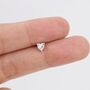 Sterling Silver Tiny Cz Heart Stud Earrings, thumbnail 6 of 12