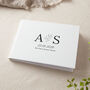 Printed Leaves Personalised Initials Wedding Guest Book, thumbnail 1 of 3
