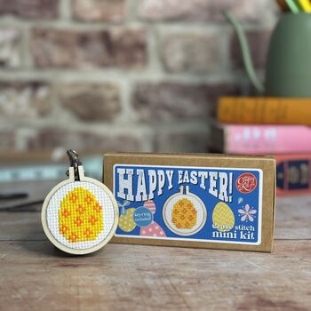 Happy Easter! Mini Matchbox Cross Stitch Kit, 2 of 6
