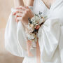 Maya Dusky Pink Wedding Dried Flower Bridesmaid Corsage, thumbnail 1 of 3