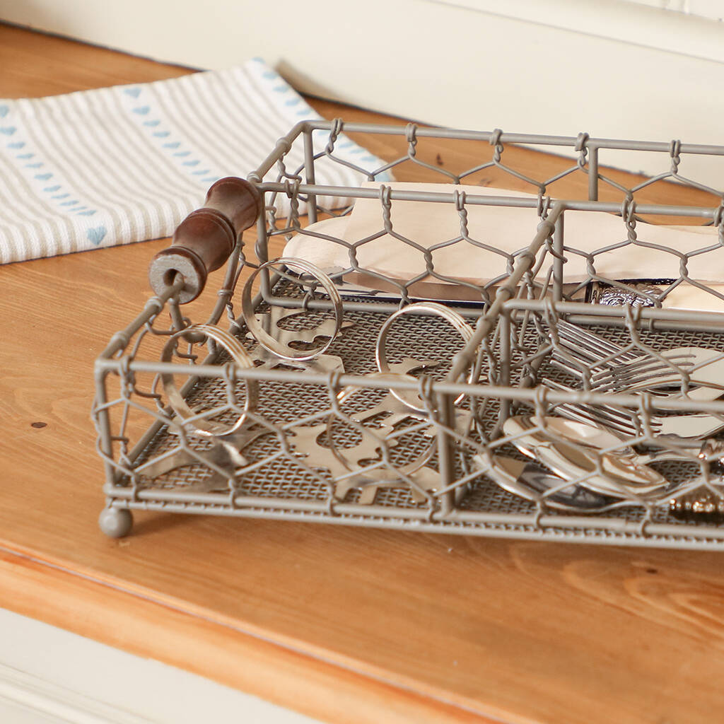 wire silverware tray