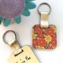 Personalised October Birth Flower Keyring, thumbnail 1 of 3