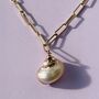Hear The Sea Single Shell Textured Chain Necklace, thumbnail 2 of 3