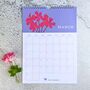 2026 A4 Wall Calendar Flower Illustrations, thumbnail 3 of 6
