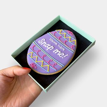 Personalised Secret Message Easter Egg Iced Biscuit Letterbox Gift, 4 of 12