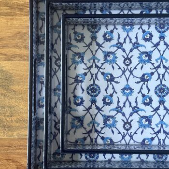 Wooden Serving Tray, Printed Square, 6 of 12