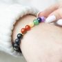 Seven Chakra Mixed Gemstone Essential Oil Bracelet, thumbnail 2 of 4