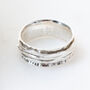 Personalised Sterling Silver Triple Spinner Ring, thumbnail 2 of 9