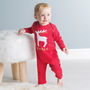 Personalised Rudolf First Christmas Romper, thumbnail 1 of 11