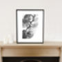 White Orchid Ii, Black And White, Art Print, thumbnail 2 of 7