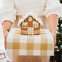 Mustard Gingham Luxury Wrapping Paper, thumbnail 2 of 2