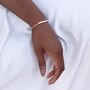 Sterling Silver Bracelet With Curved Engravable Bar, thumbnail 6 of 11