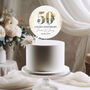 50th Wedding Anniversary Personalised Cake Topper, thumbnail 2 of 8