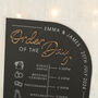 Modern Arch Acrylic Wedding Order Of The Day Timeline, thumbnail 4 of 5